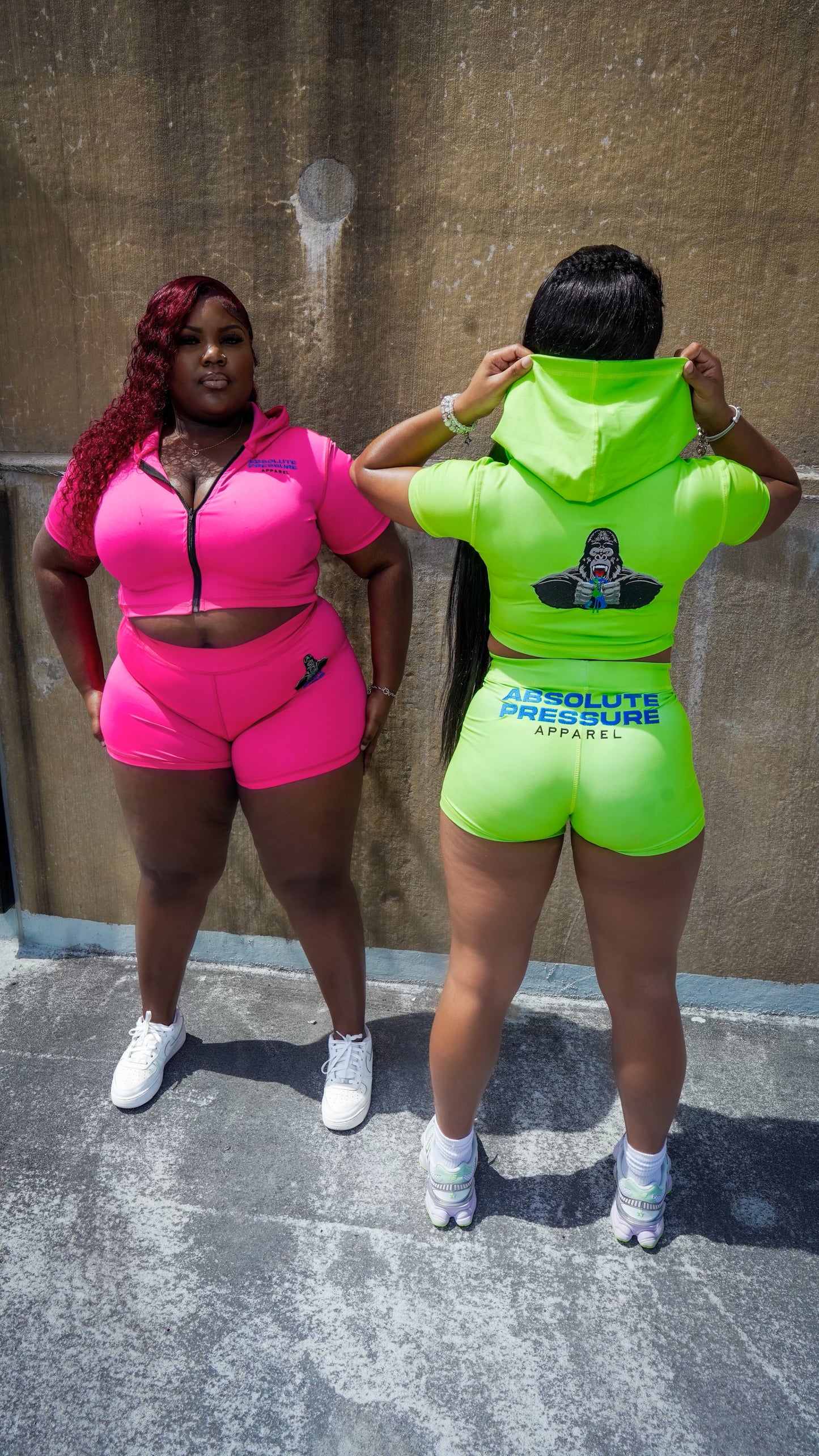 Women's Shorts Set (Green Cropped)